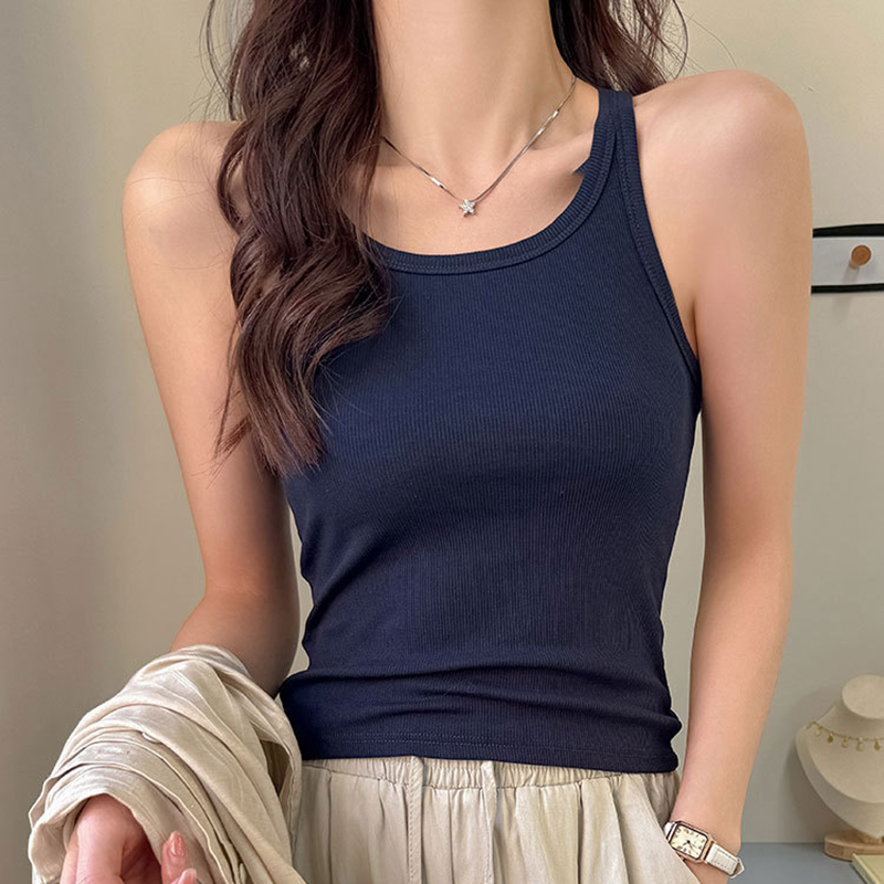 Tank Top Ribbed - Tank Top Rajut Rib Dasar Wanita