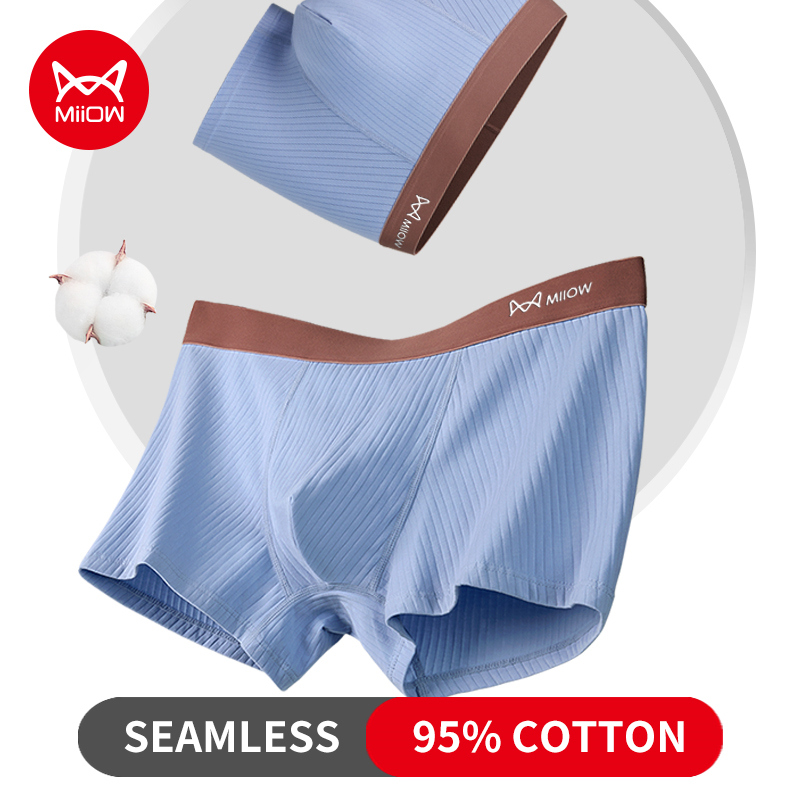 MiiOW 3 Buah Celana Dalam Pria - Boxer Brief Pack Cotton ulasan dan harga