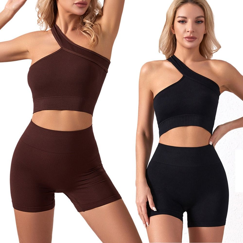 2 Set Pakaian Olahraga Wanita  - Tank Top Ribbed ulasan dan harga