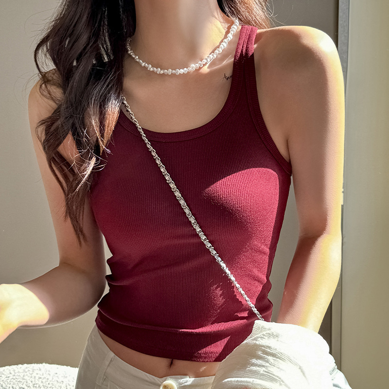 Tank Top Rajut Rib Dasar Wanit - Tank Top Ribbed ulasan dan harga