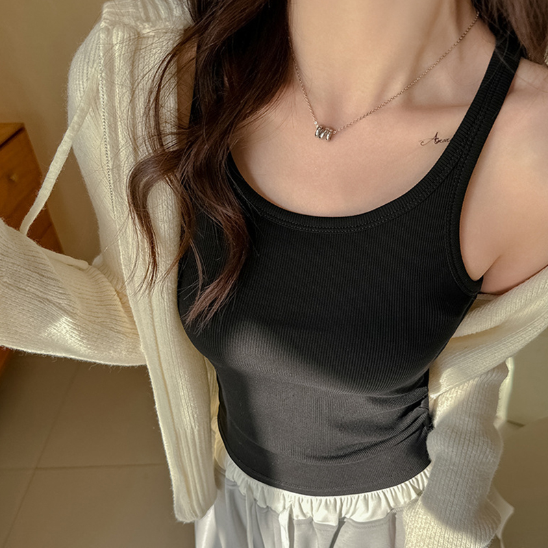 Tank Top Rajut Rib Dasar Wanit - Tank Top Ribbed ulasan dan harga