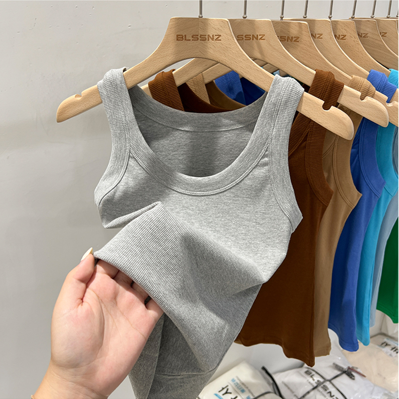 Tank Top Wanita Polos Kerah Bu - Tank Top Ribbed ulasan dan harga