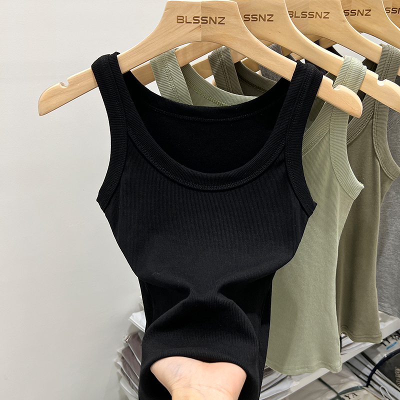 Tank Top Wanita Polos Kerah Bu - Tank Top Ribbed ulasan dan harga