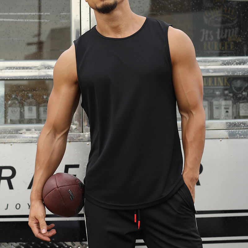 Tank Top Gym Pria Kaus Olahrag - Sleeveless Undershirt ulasan dan harga